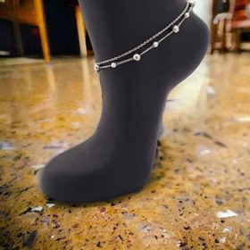 تصویر پابند طلایی و سیلور ysx وای اس ایکس 1150085 anklet jewlery