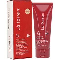 تصویر کرم ضد آفتاب لافارر SPF40 رنگ متوسط مناسب پوست خشک و معمولی حجم ۴۰ میلی لیتر 