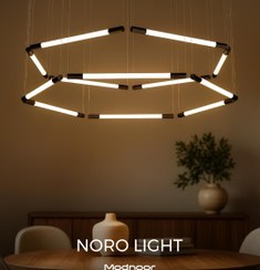 تصویر لوستر آویز مدرن نورو لایت مدل تک شاخه عمودی 