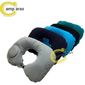 تصویر بالش گردنی بادی خودبادشو روکش مخمل Pillow ZJ-33 