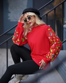 تصویر بلوز آستین بلند یلدایی 