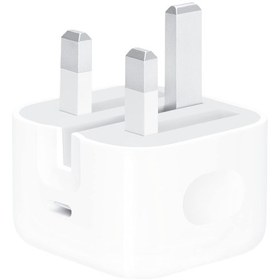 تصویر آداپتور شارژر آیفون 20 وات اصلی ( سه پین ) 20 w apple adaptor