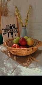 تصویر سبد میوه حصیری 