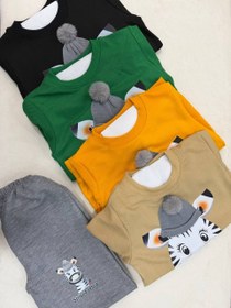 تصویر بلوز شلوار گورخری 