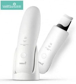 تصویر دستگاه پاکسازی و ماساژور صورت WellSkins مدل WX-CJ101 WellSkins WX - CJ101 Ultrasonic Facial Scrubber Skin Cleaner