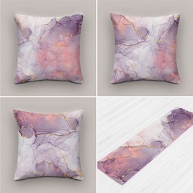 تصویر ست کوسن و رانر کد S68 آبرنگی