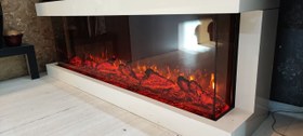 تصویر شومینه برقی LCD طول 200 سانتی متر 200 cm long LCD electric fireplace