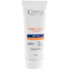 تصویر کرم ضد آفتاب رنگی با SPF50 مناسب پوست چرب حجم 50 میلی لیتر کنلامکس نچرال Canellamax Sunscreen Suitable SPF50 For Oily Skin 50 ml