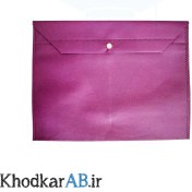تصویر پوشه دکمه دار پارچه ای سایز A4 Fabric Button Envelope A4