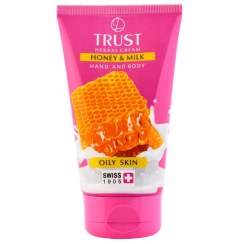 تصویر کرم دست و بدن پروتئین شیر و عسل تراست Trust milk and honey protein hand and body cream