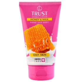 تصویر کرم دست و بدن پروتئین شیر و عسل تراست Trust milk and honey protein hand and body cream