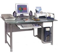 تصویر میز کامپیوتر شیشه‌ای مدل U-T09B 