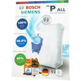 تصویر پاکت جاروبرقی بوش تایپ P میکروفیلتری نانو 5 لایه 5-layer Type P nano microfilter Bosch vacuum cleaner bag