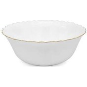 تصویر کاسه ماست گرد آرکوپال دیلایت طرح لب طلا کنگره ای 6 عددی Delight Arcopal Round Yogurt Bowl, Gold Rim Design, 6 Pieces