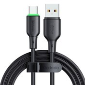 تصویر کابل 1.2 متری آلومینیومی USB به Type-C مدل Porodo Braided Cable USB-A to Type-C PD-CBL0012-BK 