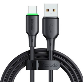 تصویر کابل 1.2 متری آلومینیومی USB به Type-C مدل Porodo Braided Cable USB-A to Type-C PD-CBL0012-BK 