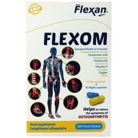 تصویر کپسول فلکسوم فلکسان 30 عدد Flexan Flexom 30 Caps