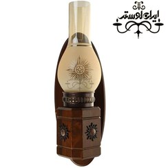 تصویر لوستر دیواری چوبی دارکار مدل روستیک 