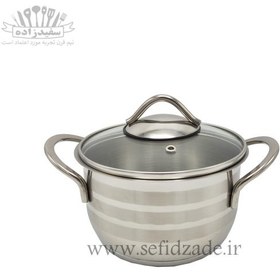 تصویر قابلمه استیل سایز 18 دستی لوکس Destilux Steel pot Destilux size 18