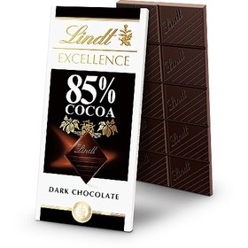 تصویر شکلات تلخ 85 درصد Lindt Excellence شکلات و فرآورده های کاکائویی لینت 100 گرمی