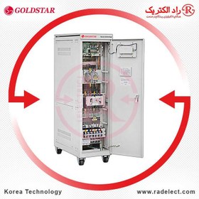 تصویر استابلایزر سه فاز سروو موتوری 100KVA عمودی LG-3P-100K-I گلداستار کره 