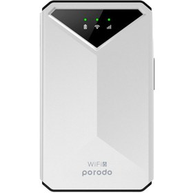 تصویر مودم جیبی 4G/LTE پرودو Porodo 4G LTE & WiFi 6 Pocket Router PD-PT4GRWD-WH 