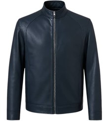 تصویر کاپشن چرم طبیعی مردانه آکو Ako