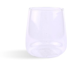 تصویر لیوان شفاف مدل قطره آب 