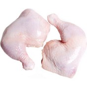 تصویر ران مرغ کشتار روز با پوست و با کمر یک کیلوگرمی آماده مصرف 