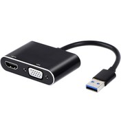 تصویر مبدل USB3.0 به VGA+HDMI+AUDIO Faranet USB3.0 TO VGA +HDMI+AUDIO converter