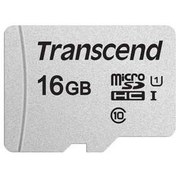 تصویر کارت حافظه microSDHC ترنسند مدل 300S کلاس 10 استاندارد UHS-I U1 سرعت 95MBps ظرفیت 16 گیگابایت 