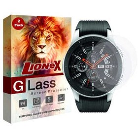 تصویر محافظ صفحه نمایش لایونکس مدل UPS مناسب برای ساعت سامسونگ Galaxy Watch 46mm بسته دو عددی 
