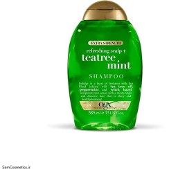 تصویر شامپو  نعناع و درخت چای او جی ایکس OGX OGX Refreshing Scalp Tea Tree Mint Shampoo 385ml