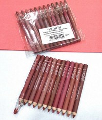 تصویر ست رژ لب مات و ضدآب ۱۲ رنگ ویولت طیف نود و قهوه‌ای 