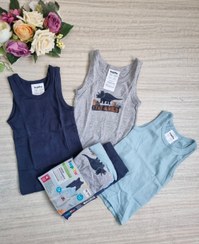 تصویر زیر پوش ۱۰۰درصد پنبه اورجینال برند lupilu - ۲تا۴سال / آبی 