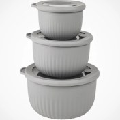 تصویر ست کاسه دربدار شیاردار لیمون 