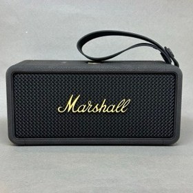 تصویر Marshall Middleton Bluetooth Portable Speaker for Outdoor Adventures, 20+ hours of Wireless playtime, water resistant IP67 50W - Black and Brass 