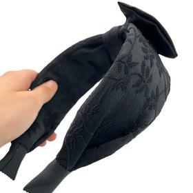 تصویر تل پاپیون طرح دار مشکی 