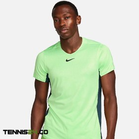 تصویر تی شرت تنیس مردانه نایک NikeCourt Dri-FIT Advantage- سبز روشن 