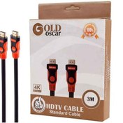 تصویر کابل HDMI گلد اسکار مدل Gold ظرفیت 3 متر کابل HDMI گلد اسکار مدل Gold ظرفیت 3 متر