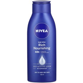 تصویر لوسیون بدن ریچ نورشینگ نیوآ حجم 400 میل اورجینال Rich Nourishing body lotion nivea 400 ML