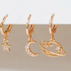 تصویر گوشواره بدل سه عددی طرح سیاره Earrings-with-three-numbers-in-the-design-of-the-planet