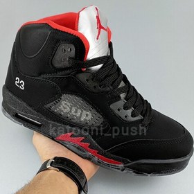 Jordan 5 outlet noir rouge