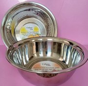 تصویر ست آبکش و لگن استیل سایز 24 یونیک لایف اصل آهنربا نگیر لبه دار 