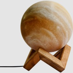 تصویر آباژور سنگ نمک چراغ دار 