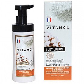 تصویر لوسیون بدن رایحه اسانس پودر بچه ویتامول Vitamol Baby Powder Body Lotion