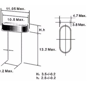 تصویر کریستال 12 مگاهرتز (DIP Crystal (small Partineh.com