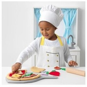 تصویر اسباب بازی های پشمی نرم پیتزا چند رنگ MERIDYENDUKKAN کودکان مخملی رنگارنگ IKEA 