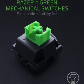 تصویر کیبورد مکانیکی ریزر مدل Blackwidow Green Mechanical Switches ا Blackwidow Green Switches Mechanical Keyboard Blackwidow Green Switches Mechanical Keyboard