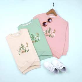 تصویر بلوز دورس سه‌نخ بچگانه گلدوزی دخترانه | سایز ۳ تا ۹ سال 